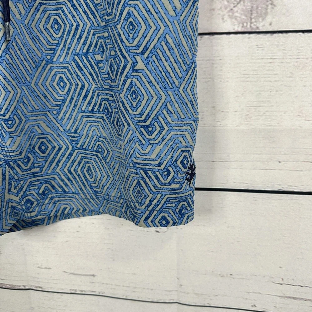 Coolibar Swim Trunks Mens Small Blue‎ Geometric UPF Beach Cruise LINER REMOVED